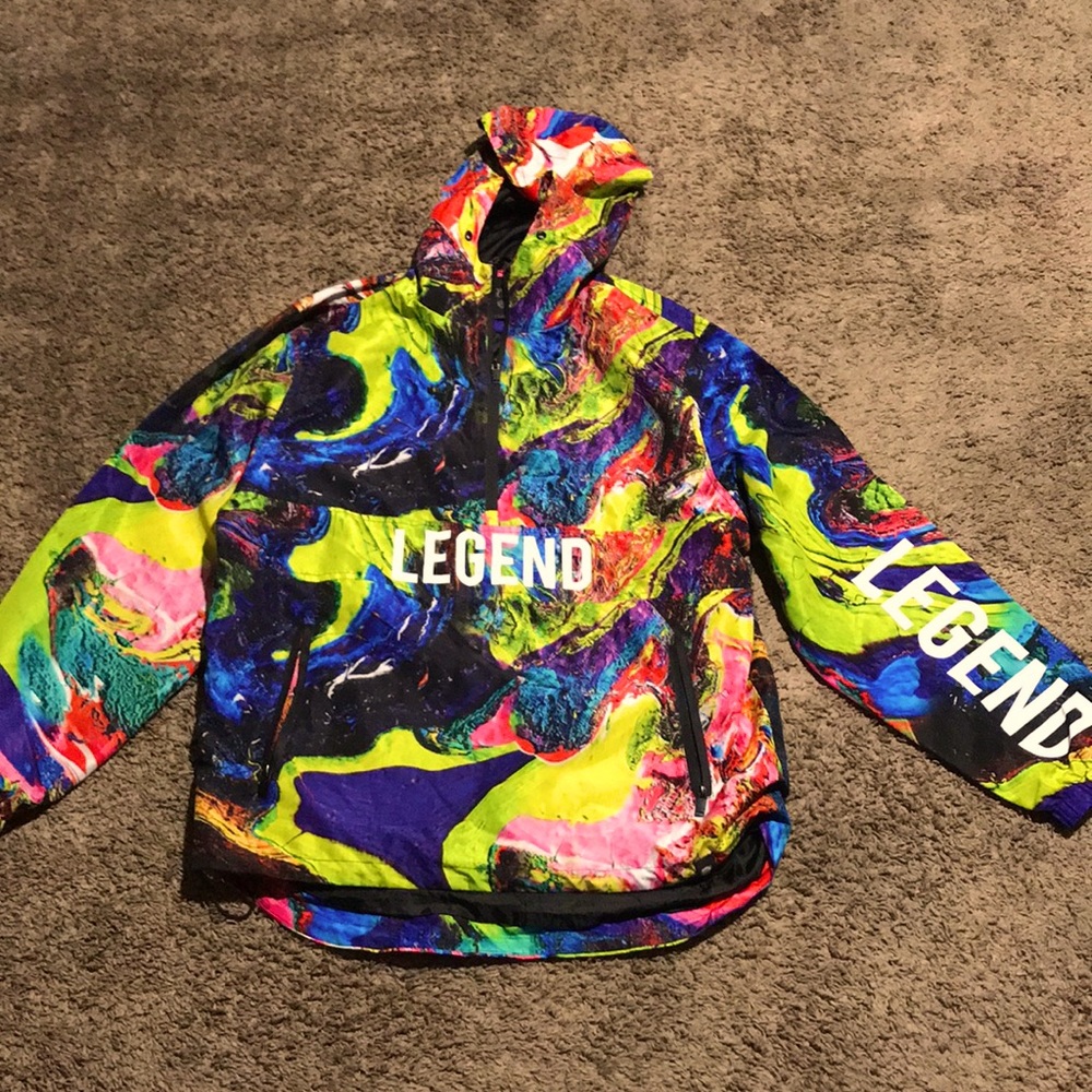 Encrypted half zip pullover hoodie Sz.L - Picture 1 of 4